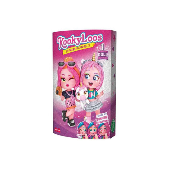 MAGIC BOX TOYS Kookyloos Glitter Glam With 3 Expressions Includes 1 And 1 Pet Assorted Doll