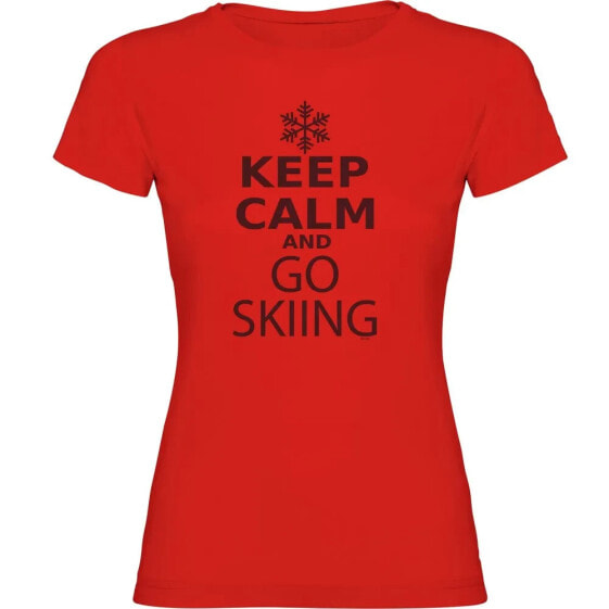 KRUSKIS Keep Calm And Go Skiing short sleeve T-shirt