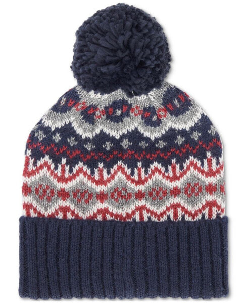 Men's Case Fair Isle Pom-Pom Beanie