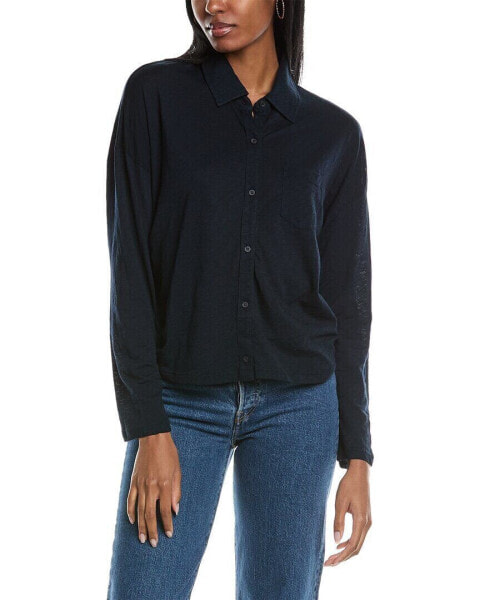 Stateside Slub Pocket Shirt Women's Blue S