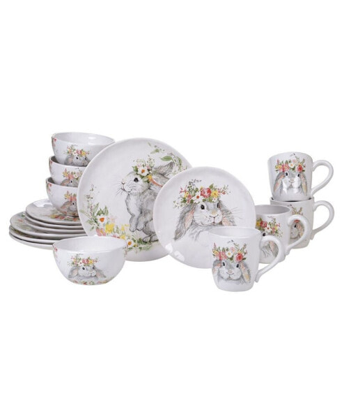 Sweet Bunny 16-Pc.Dinnerware Set