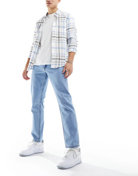 DTT rigid straight fit jeans in light blue