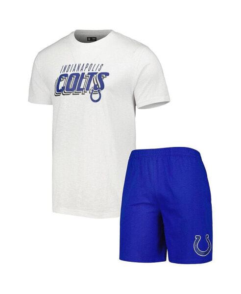 Комплект пижамы Concepts Sport Royal, White Indianapolis Colts Downfield T-shirt and Shorts Sleep Set