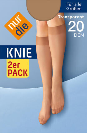 Kniestrümpfe transparent amber onesize 20 DEN, 2 St