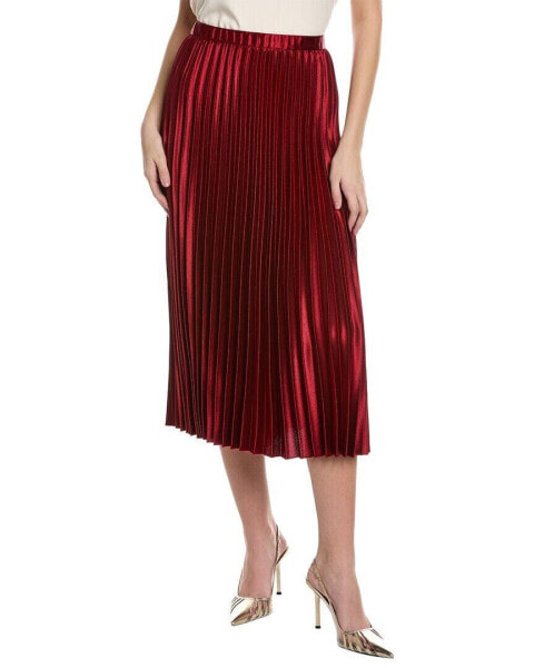 Anne Klein Pleated Skirt Women's Red L