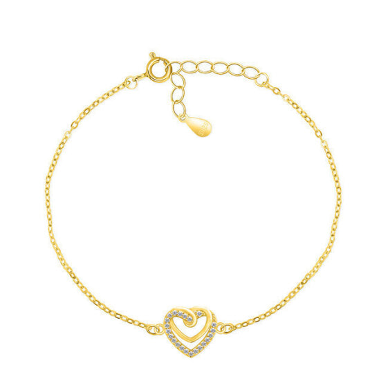 Romantic gold plated heart bracelet BRC62Y