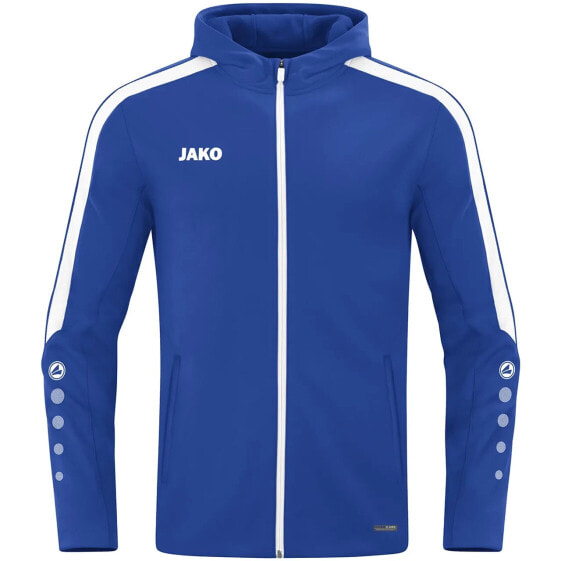 JAKO Kapuzenjacke Power (Polyester-Fleece, Seitentaschen mit Reißverschluss) royalblau Kinder