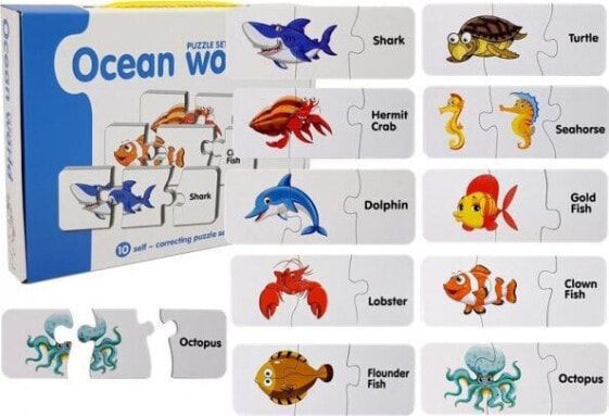 Lean Sport Puzzle Edukacyjne Układanka Świat Oceanów 10 Połączeń