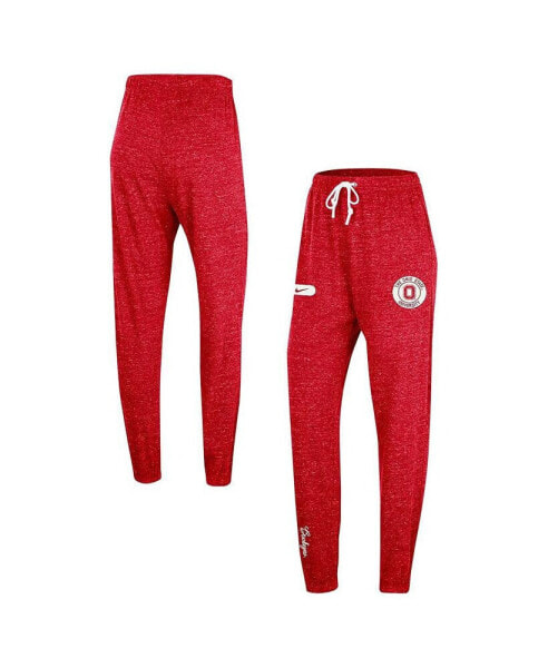 Women's Scarlet Ohio State Buckeyes Gym vintage - like Multi-Hit Jogger Pants