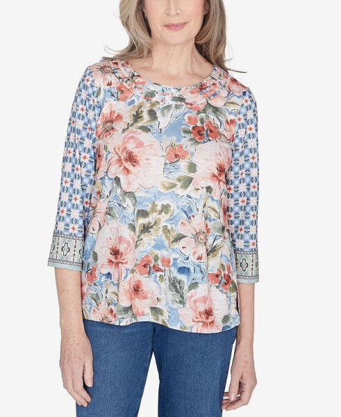 Scottsdale Women's Floral Geometric Triple Knot Top