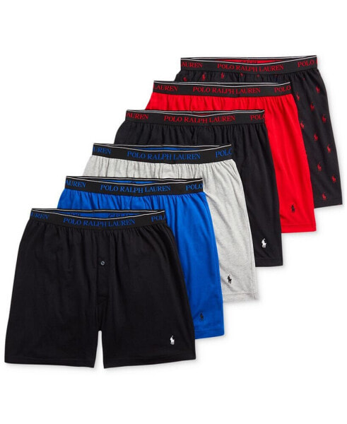 Men's 5 +1 Free Bonus Cotton Classic-Fit Knit Boxers