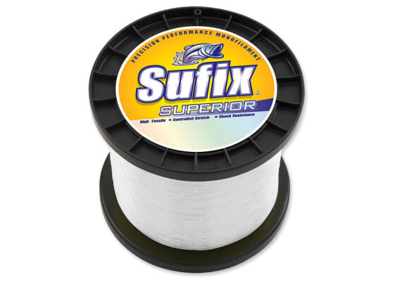 Sufix Superior Monofilament Fishing Line | 2 Kg Spool | Clear | 25 lb | 9440 yd