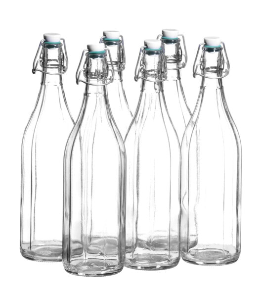 Flasche mit Bügelverschluss (6er Set)