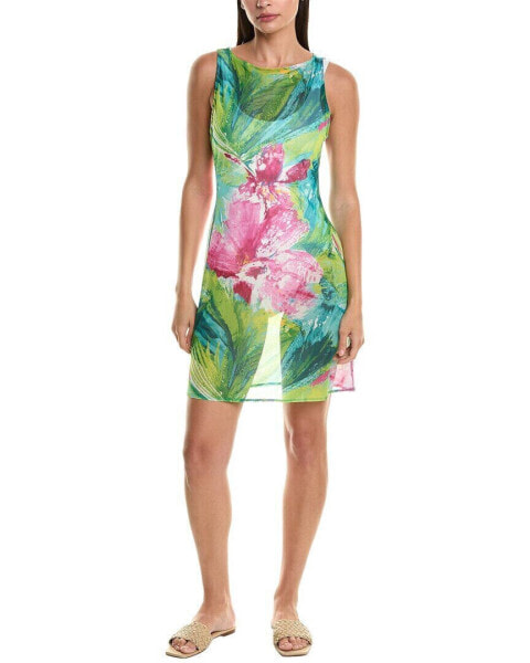 Natori Jardin Sheer Cover-Up Dress Women's