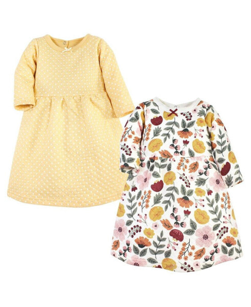 Toddler Girls Cotton Dresses, Fall Botanical