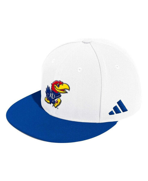 Men's White Kansas Jayhawks On-Field Baseball Fitted Hat