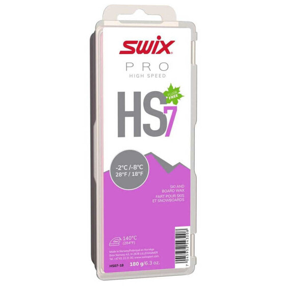 SWIX HS7 -2ºC/-8ºC 180 g Board Wax