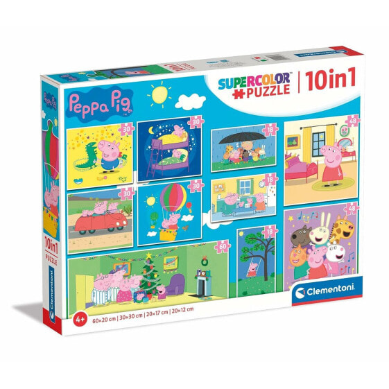 Набор из 10 пазлов Peppa Pig Clementoni SuperColor 220 Предметы