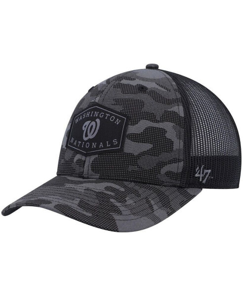 Men's '47 Charcoal Washington Nationals Tonal Camo Convoy Trucker Snapback Hat