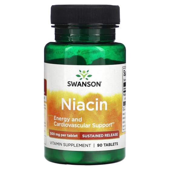 Niacin, Sustained Release, 500 mg, 90 Tablets