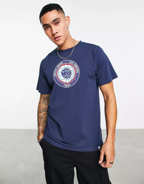 Pretty Green 1966 logo t-shirt in navy