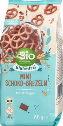 Mini Schoko-Brezeln, glutenfrei, 80 g