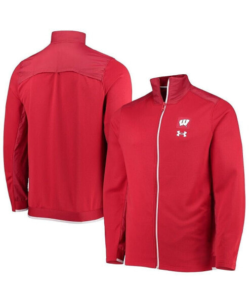 Men's Red Wisconsin Badgers 2021 Sideline Command Full-Zip Jacket