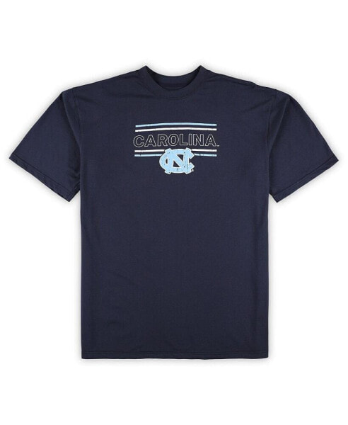 Men's Navy Distressed North Carolina Tar Heels Big and Tall 2-Pack T-shirt and Flannel Pants Set