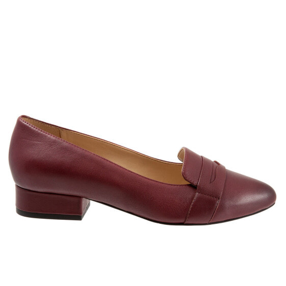 Trotters Joelle T2163-627 Womens Burgundy Narrow Leather Pumps Heels Shoes