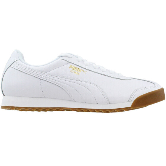 Puma Roma Classic Gum Mens White Sneakers Casual Shoes 366408-01