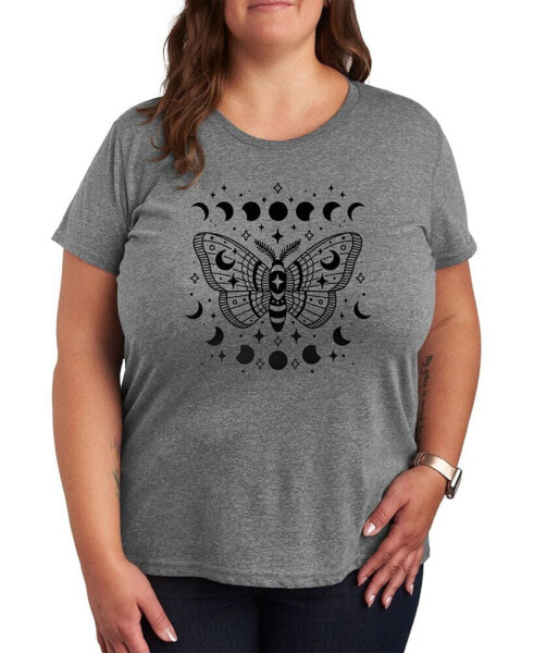 Trendy Plus Size Celestial Butterfly Graphic T-shirt