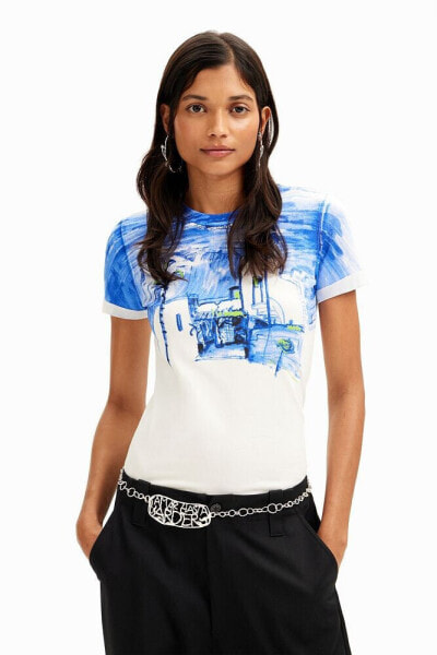 Women's Mediterranean landscape T-shirt