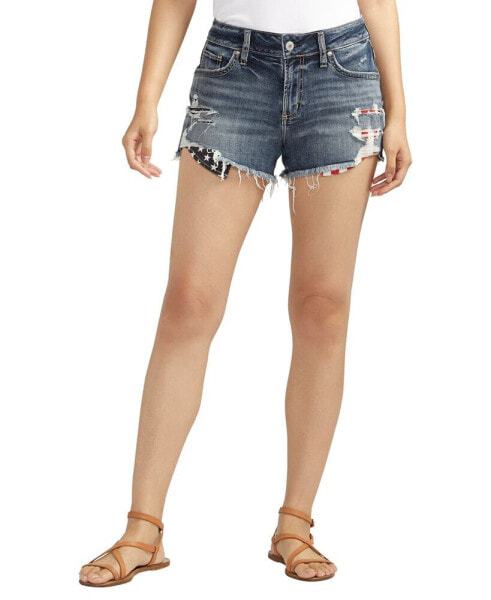 Boyfriend Mid Rise Americana Distressed Short