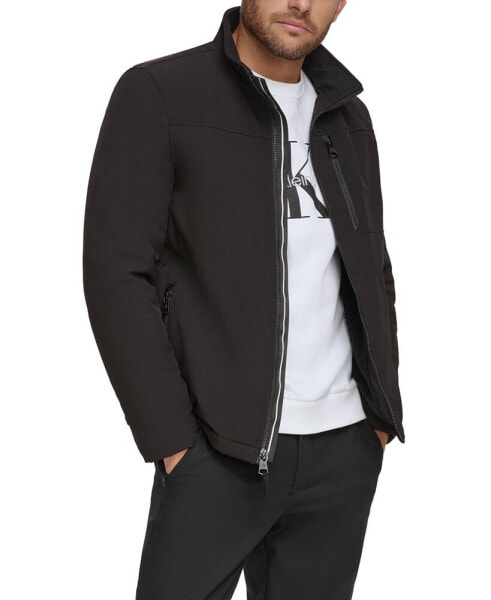 Men's Sherpa Lined Classic Soft Shell Jacket