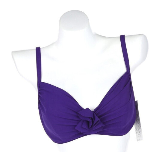 Gottex Contour 128206 dark purple Underwire bikini top swimwear Size 40D