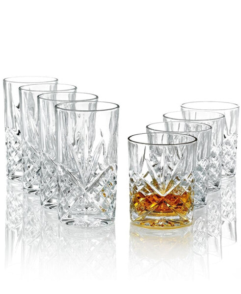 Dublin Double Old-Fashioned and Highball Glasses, Set of 8