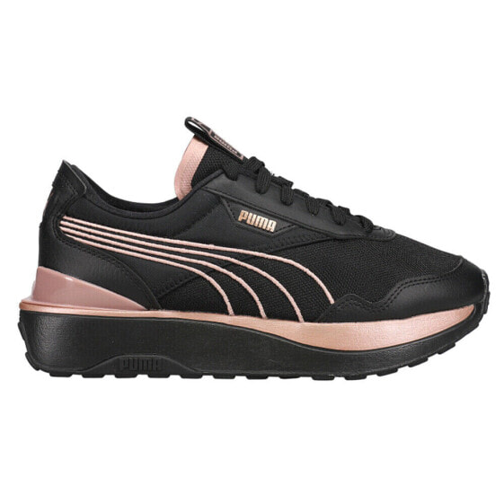 Puma Cruise Rider Metallic Womens Black Sneakers Casual Shoes 381615-04