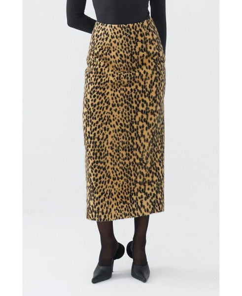 Women's Leopard Print Pencil Skirt