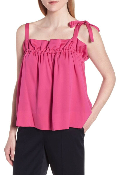 Lewit 152436 Women's Tie Strap Silk Camisole Blouse Pink Sz. Small