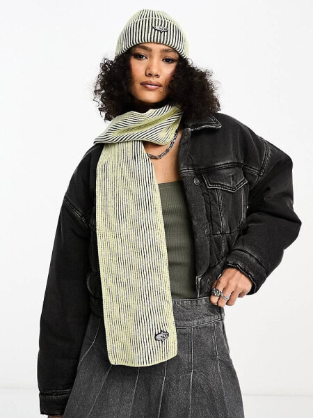 Basic Pleasure Mode sherbert stripe oversized scarf in yellow