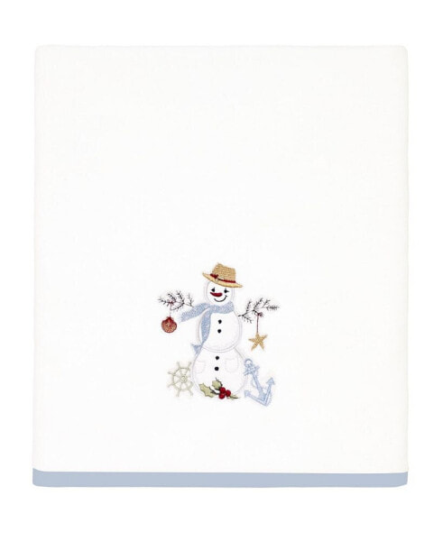 Coastal Snowman Cotton 2-Pc. Fingertip Towel Set, 11" x 16"