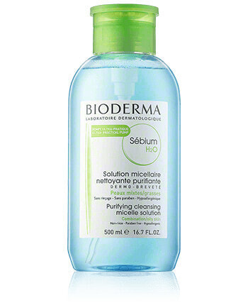 Bioderma Sébium H2O Purifying Cleansing Micellar Water with Pump (500 ml)