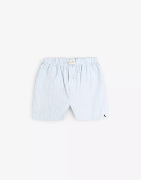 Scalpers – Boxershorts in Himmelblau mit Streifen