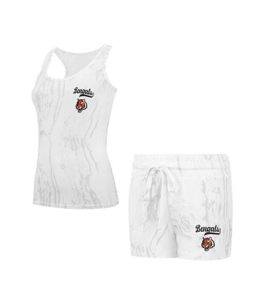 Women's Cincinnati Bengals Quartz Hacci Knit Tank Top Shorts Sleep Set