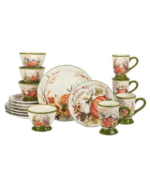 Harvest Morning Dinnerware Set, 16 Pieces