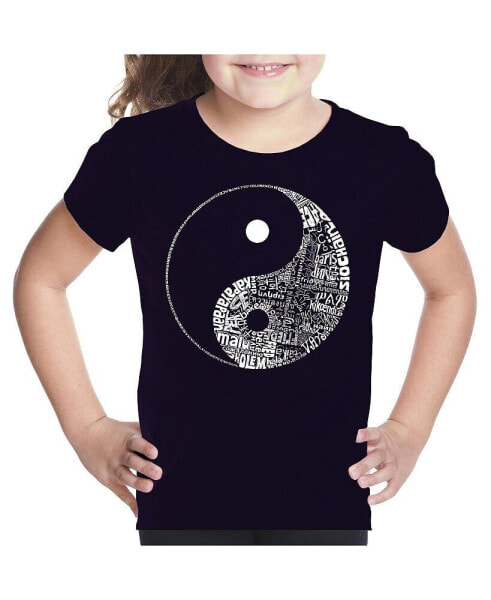 Big Girl's Word Art T-shirt - YIN YANG