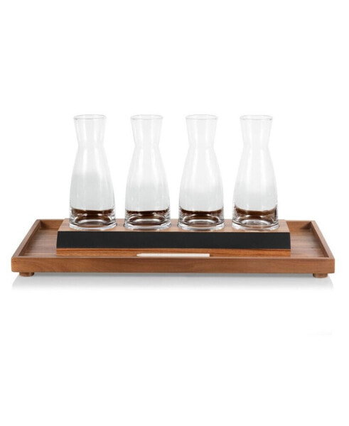 Cava Wine Tasting Kit with 4 Glass Carafes, Set of 6