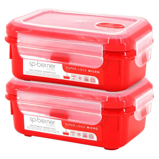 SP BERNER Super Lock Micro 680ml Airtight Container 2 Units