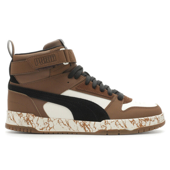 Puma Rbd Game Barista High Top Mens Brown Sneakers Casual Shoes 38978501