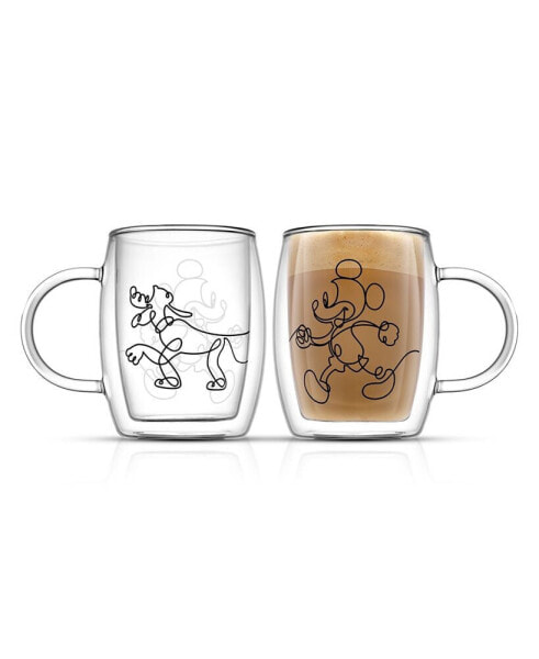 Disney Mickey and Pluto Coffee Mugs Set, 2 Piece